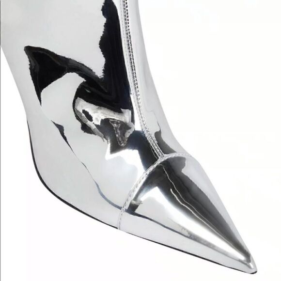 Alexandre Vauthier metallic Mirrored pointed-toe - Picture 3 of 10